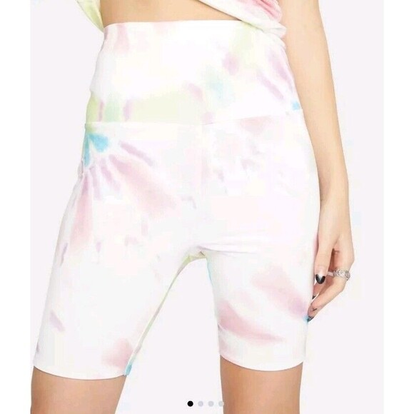 NWT Revolve AFRM Lawson High Rise Bike Shorts Tie Dye Size 2X Gym Exercise - Picture 1 of 9